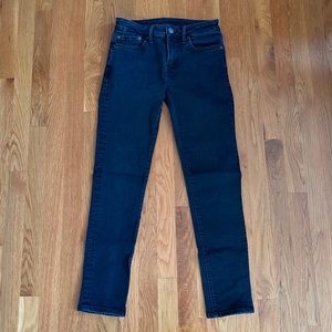 American Eagle Mens Skinny Jeans Black Size 28 x 30 Excellent Condition